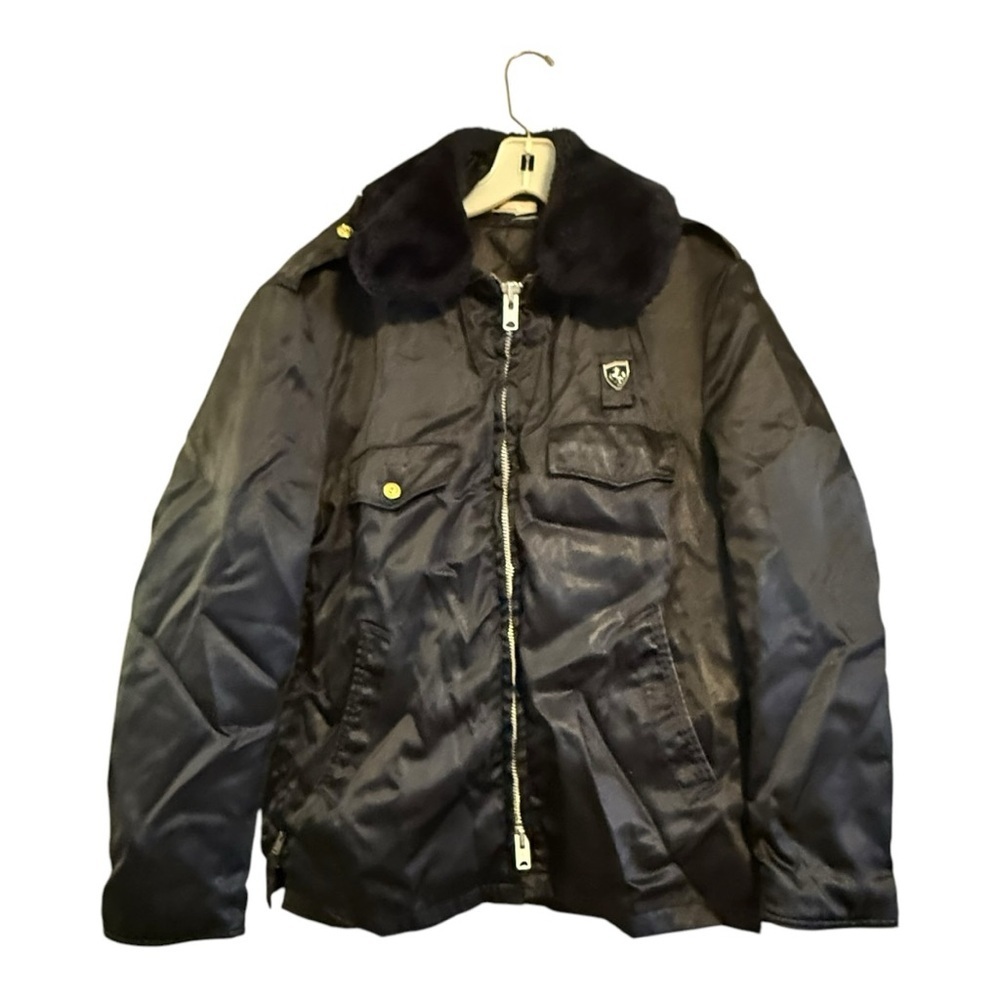 Vintage Black Jacket‎ with Ferrari Emblem